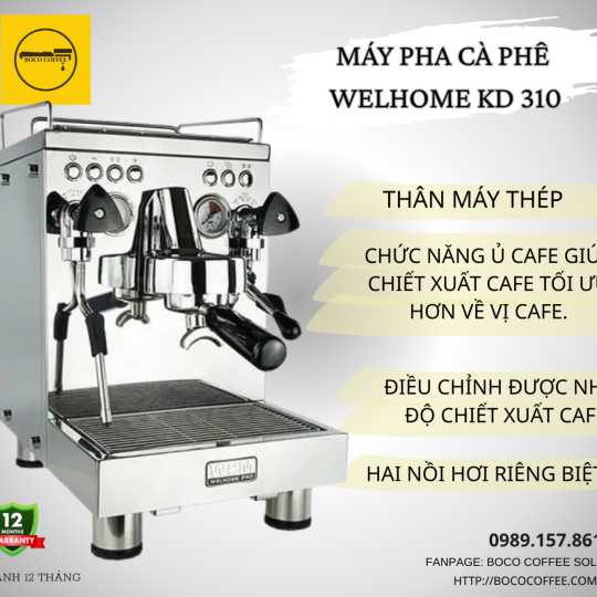 Máy Pha Cà Phê Espresso WELHOME 310 WPM